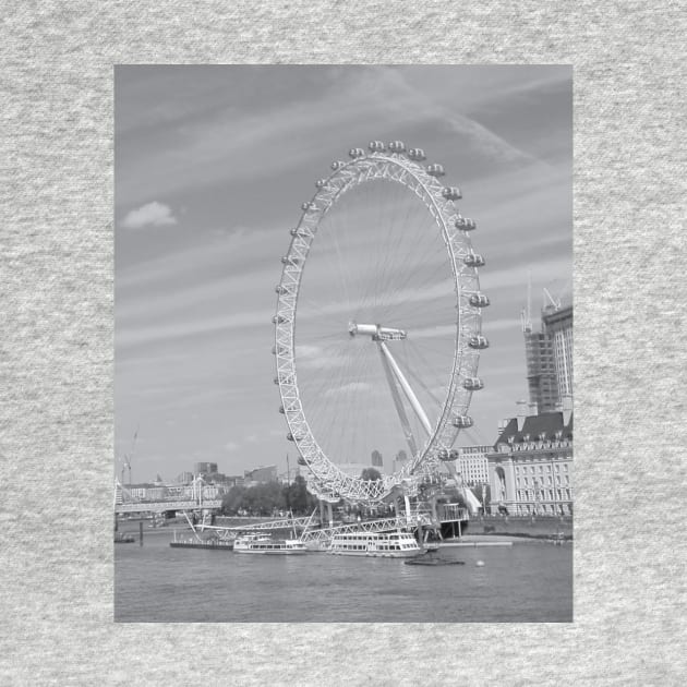 London eye black and white photo by Milena93